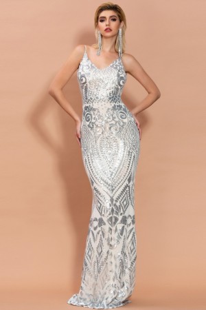 Silver Reflective Luxe Gown