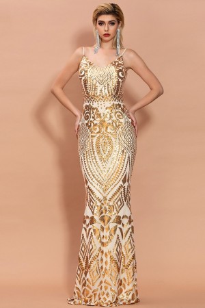 Gold Reflective Luxe Gown
